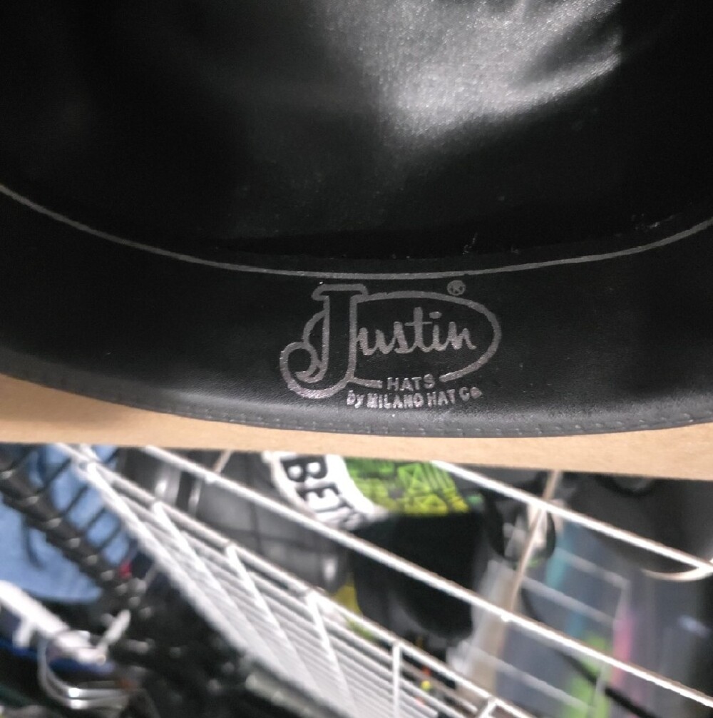 Justin Cowboy Tan Felt Western Hat with Braided Band - Picture 5 of 11